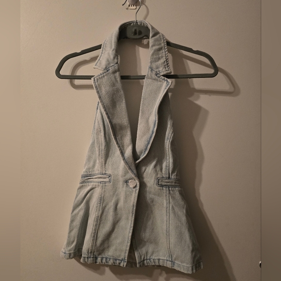 NWT $98 WeWoreWhat Denim Vest In Size Xs - Picture 11 of 11
